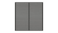 Levegg svart grunnet 180 x 180 cm